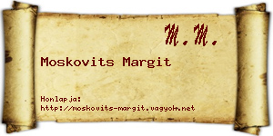 Moskovits Margit névjegykártya