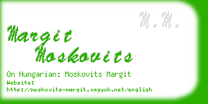 margit moskovits business card